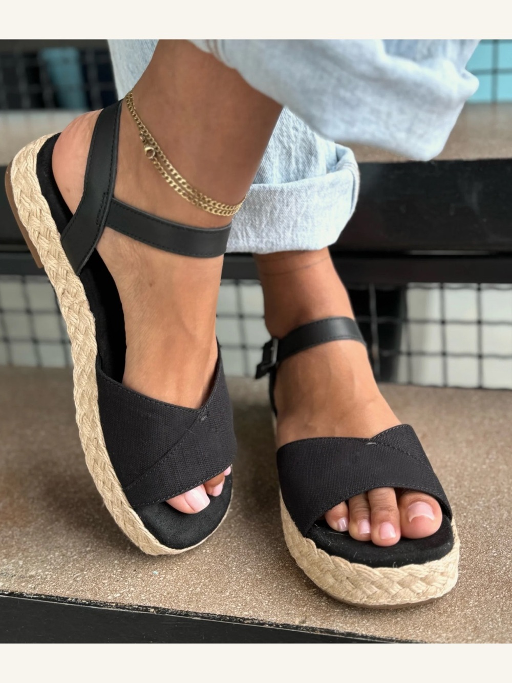 TOMS Abby Flatform Espadrille Sandal